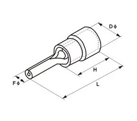 500x14-12AWG Изолированная черная игольчатая головка соединитель обжимные электрические клеммы