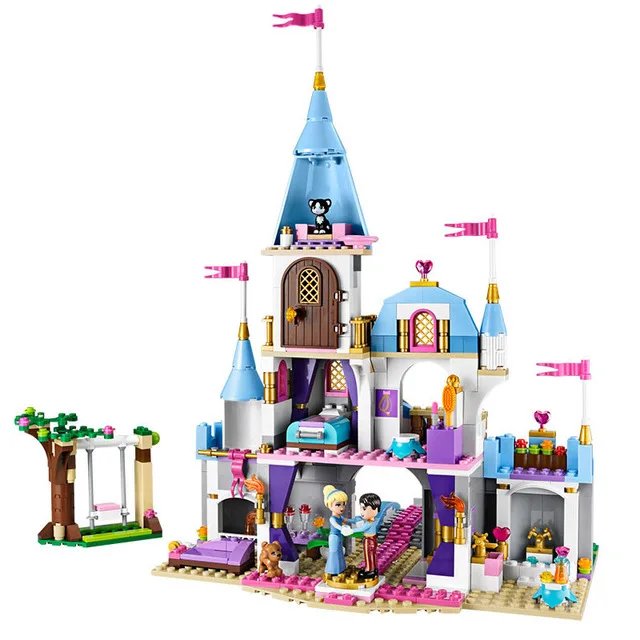 Baratos 697 Uds. Cenicienta romántica Castillo princesa amiga bloques de construcción para niña Juegos Juguetes de regalo compatibles legotely amigos ladrillos