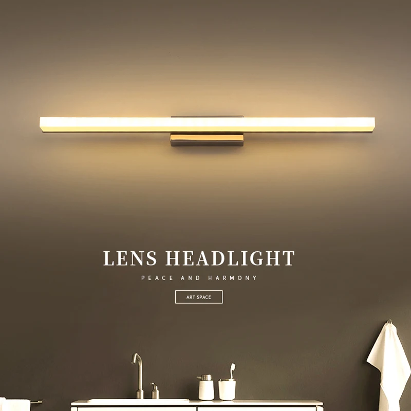 Bathroom wall lamps 40cm-60cm LED wall light modern simple mirror front wall lights LED acrylic wall lamp Bathroom light Bathroom wall lamps 40cm-60cm LED wall light modern simple mirror front wall lights LED acrylic wall lamp Bathroom light