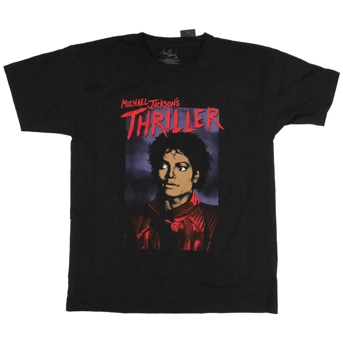 

Michael Jackson T Shirt - Thriller Close-Up 100% Official Old Skool Hooligans Printed Men T-Shirt Short Sleeve Funny Tee Shirts