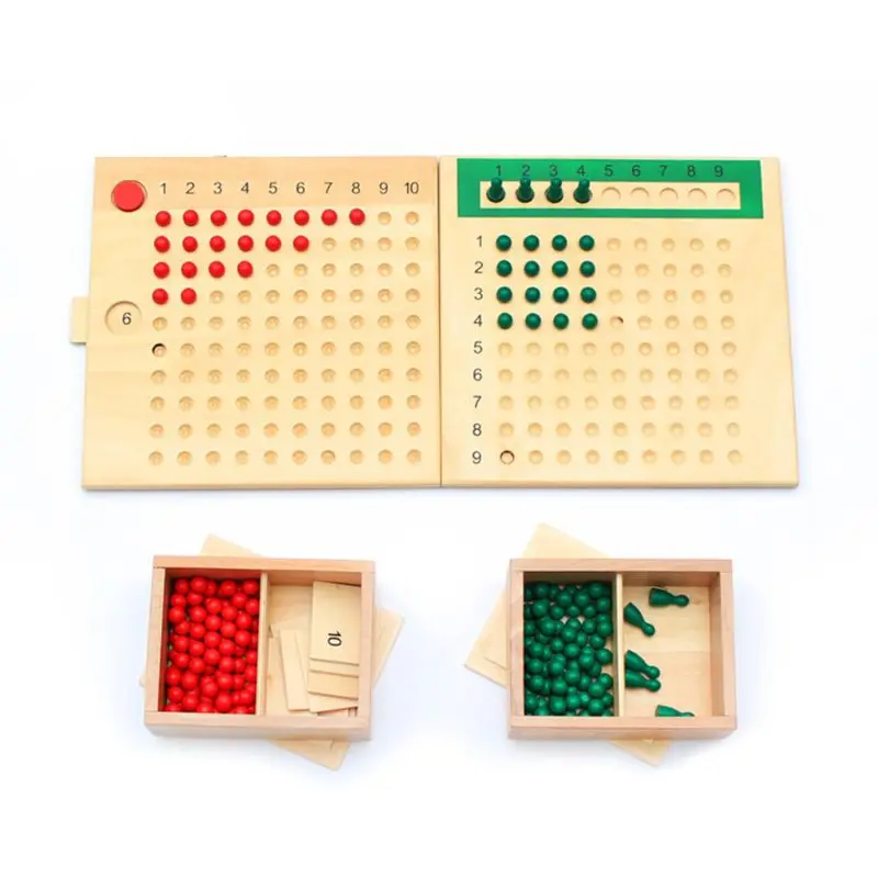

Montessori Mathematics Multiplication Division Board Math Plate Teaching Kids Early Learning Educational Toys