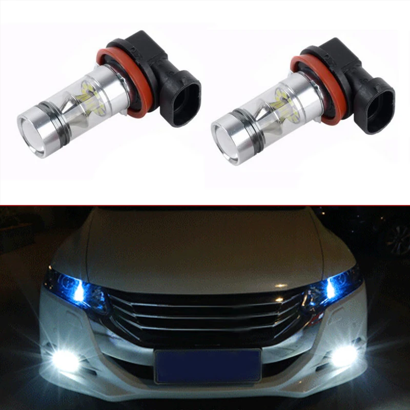 

BOAOSI 2x H11 H8 LED Car Lights LED Bulbs DRL Fog Light Driving Lamp For Honda civic fit accord Crider crv