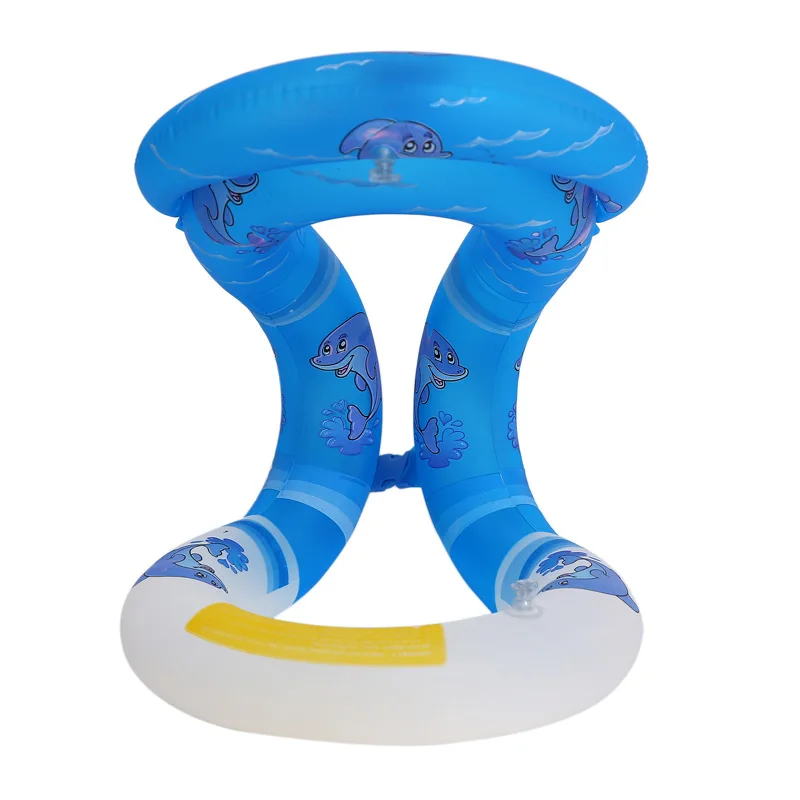 

1X Life Vest For Children Kids Adults Inflatable Swimming Circle Learning Aid Neck Collar Floating Ring