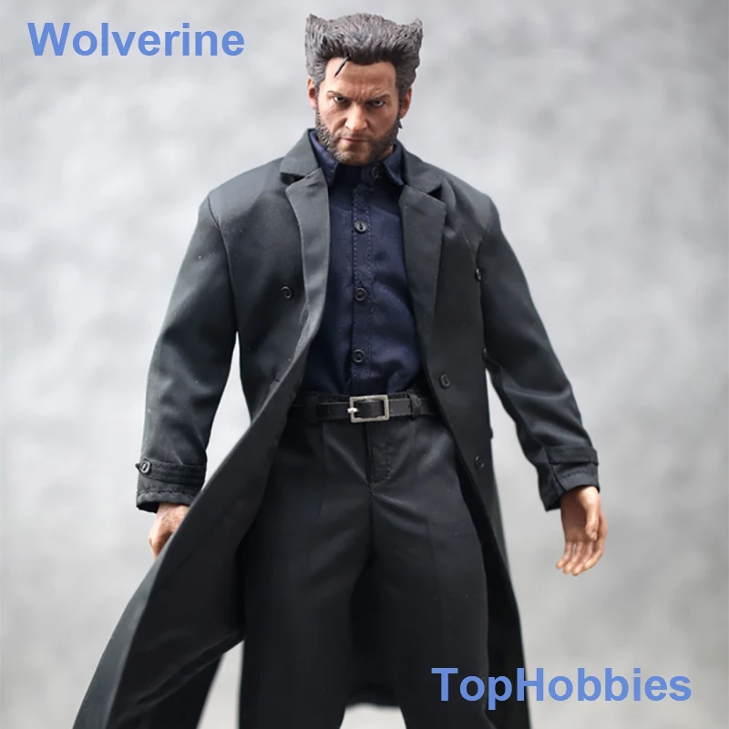 

DIY 1/6 Scale Figure Accessories Clothing Black Coat Windbreaker For 12"Men Wolverine Figure Toys Accessories