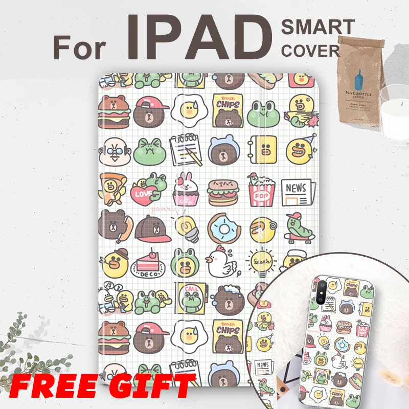 Носки с рисунком медведя из мультика Чехол кролик смарт чехол для iPad Air 2 pro 9 7 11 10 5