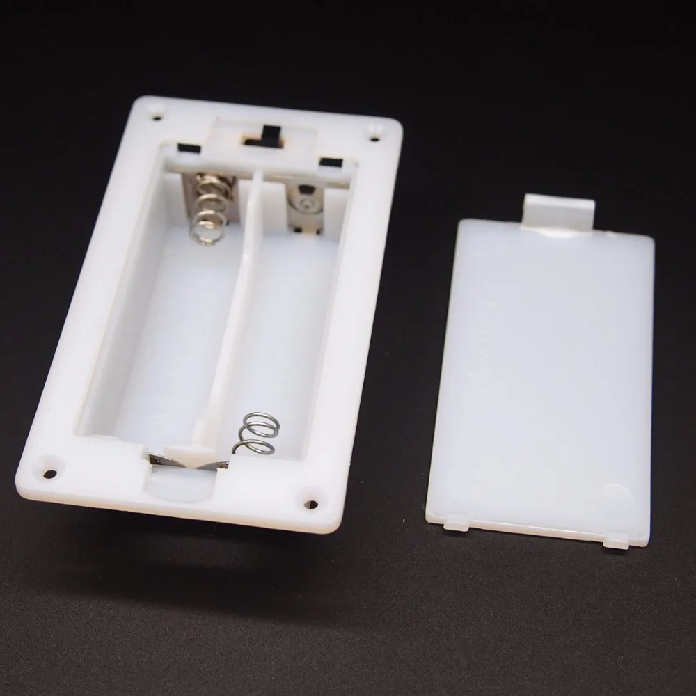 

5pcs White 2xAA Battery holder 2 Pack AA Battery Case with shell with switch 77.5*44.5*18.5mm