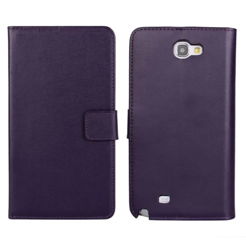 Кожаный чехол премиум-класса для samsung Galaxy Note 2 Note2 N7100 N7108 N7109 N719, чехол-бумажник в стиле ретро, чехол-держатель для карт GG - Цвет: Фиолетовый
