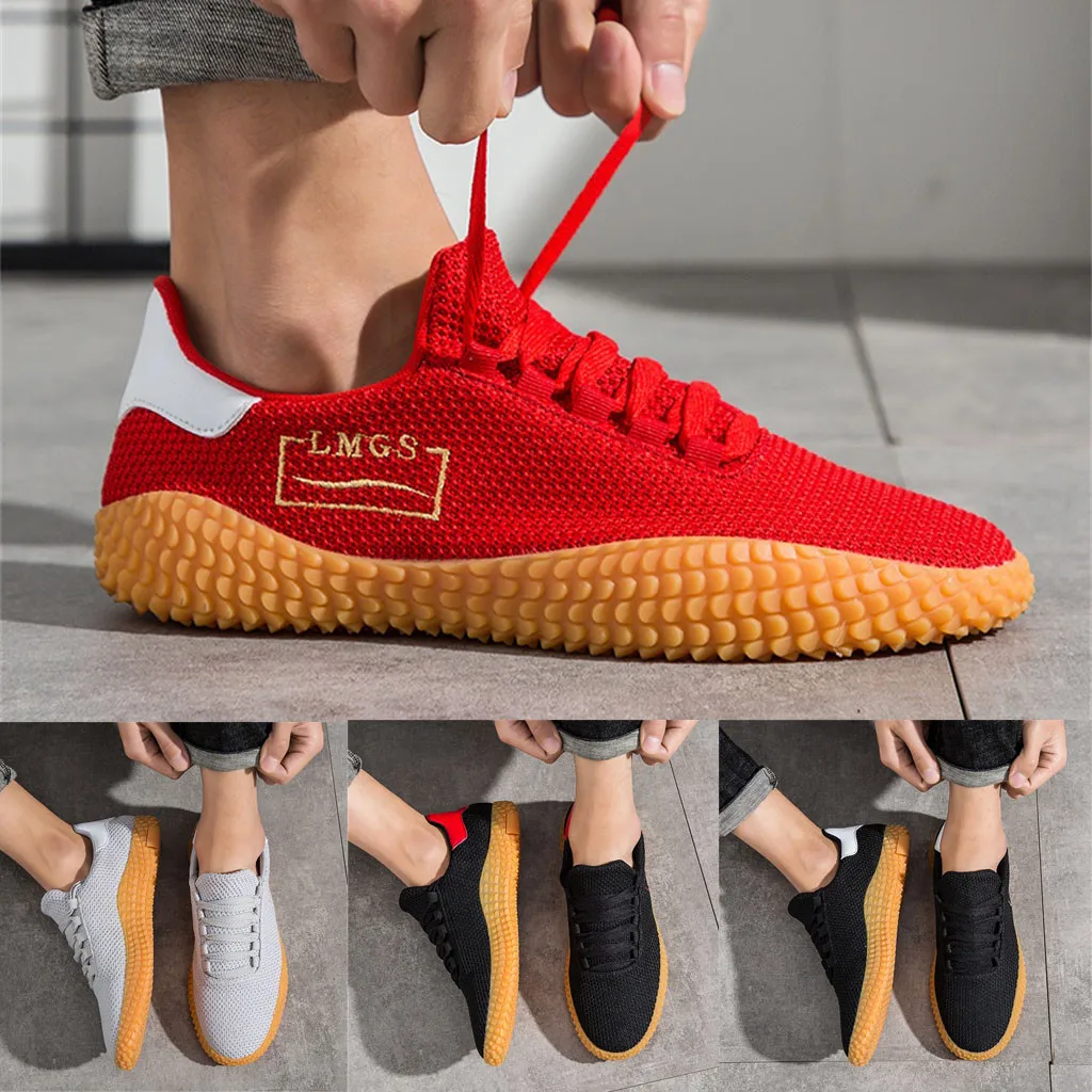 Кроссовки SAGACE мужские сетчатые дышащие повседневная обувь с круглым носком