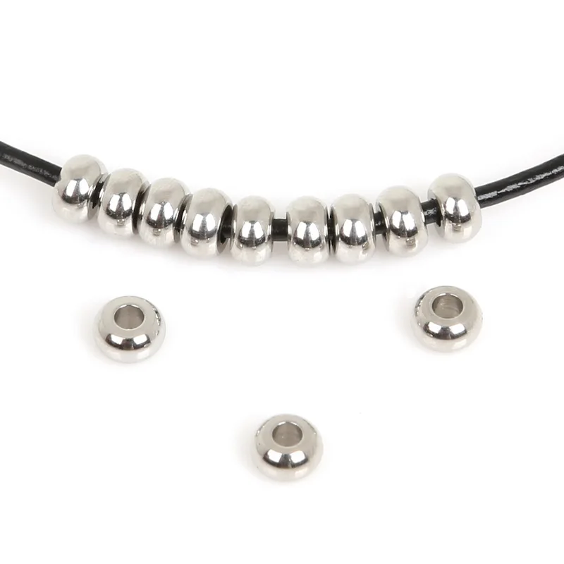 Бусины разделители из нержавеющей стали 5/6/7/8/10 мм|steel spacers|spacer beadsstainless steel spacer beads |