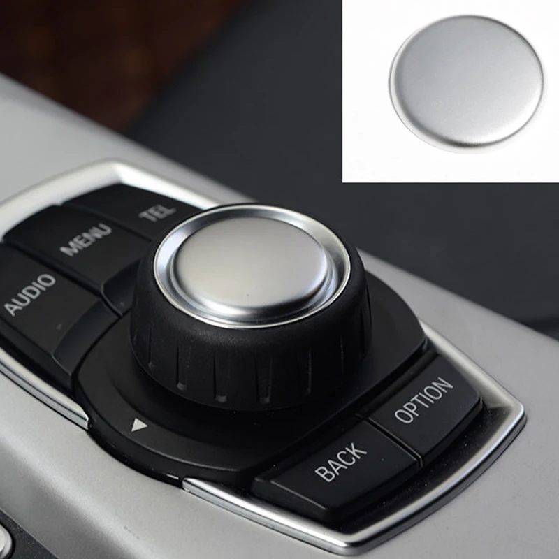 

1 PCS ABS Matt Interior Console Media Rotating Circle Switch Cover Trim For BMW 2 Series Active/ Gran Tourer F45 F46 2015-2018