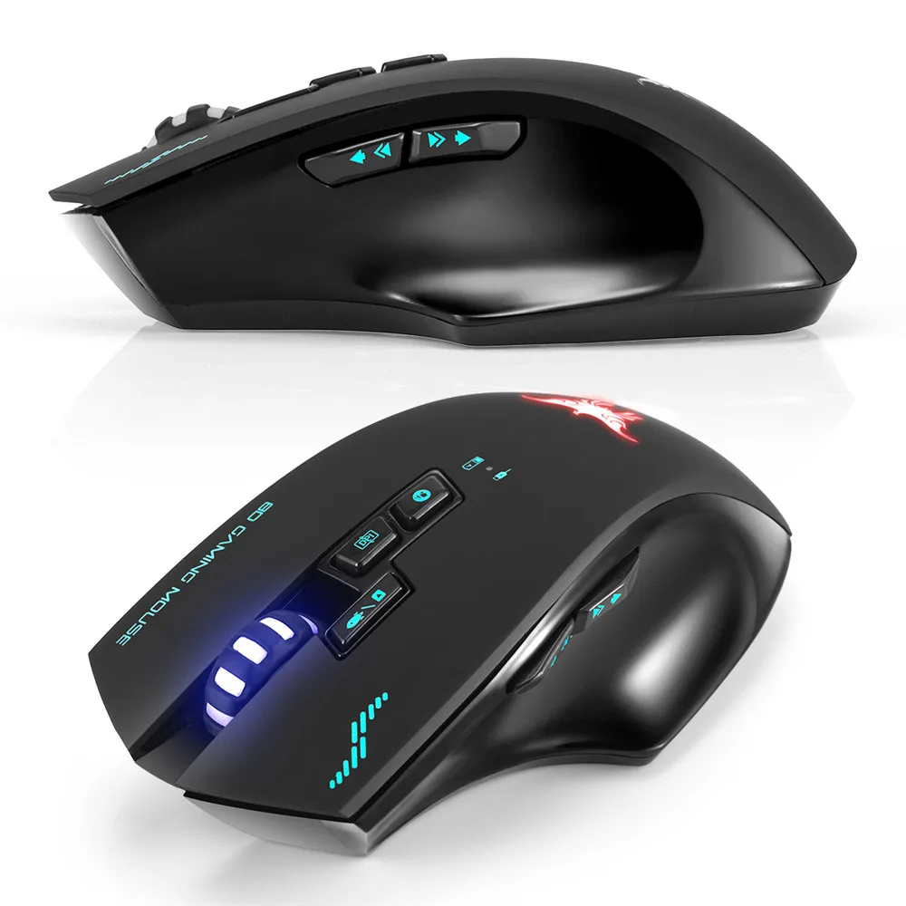 Wireless Wired Gaming Mouse 2.4GHz Rechargeable USB RGB LED 2400DPI Optical Mice (2)