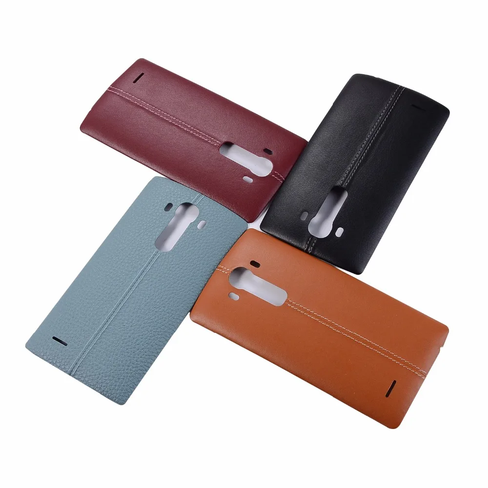 

Original Real Leather Back Battery Cover Housing Door for LG G4 Battery Cover All Version with NFC (Not support wireless chargin