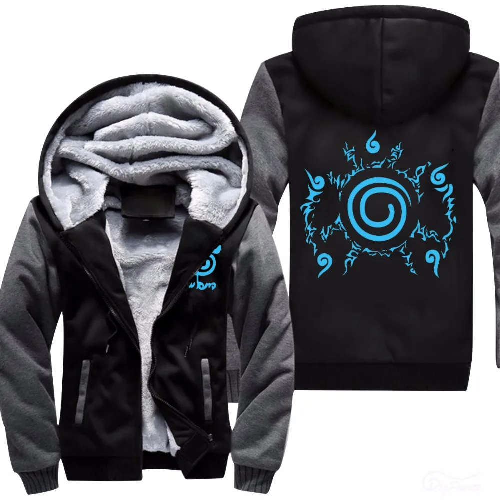 2018 hot Naruto Hoodie Anime Sasuke Cosplay Naruto Jacket Men Thicken
