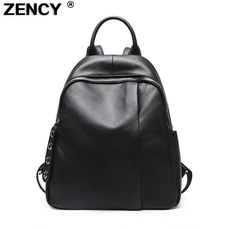 

Женский рюкзак ZENCY, из 100% натуральной коровьей кожи, школьный, Повседневный, дизайнерский, рюкзак для шоппинга