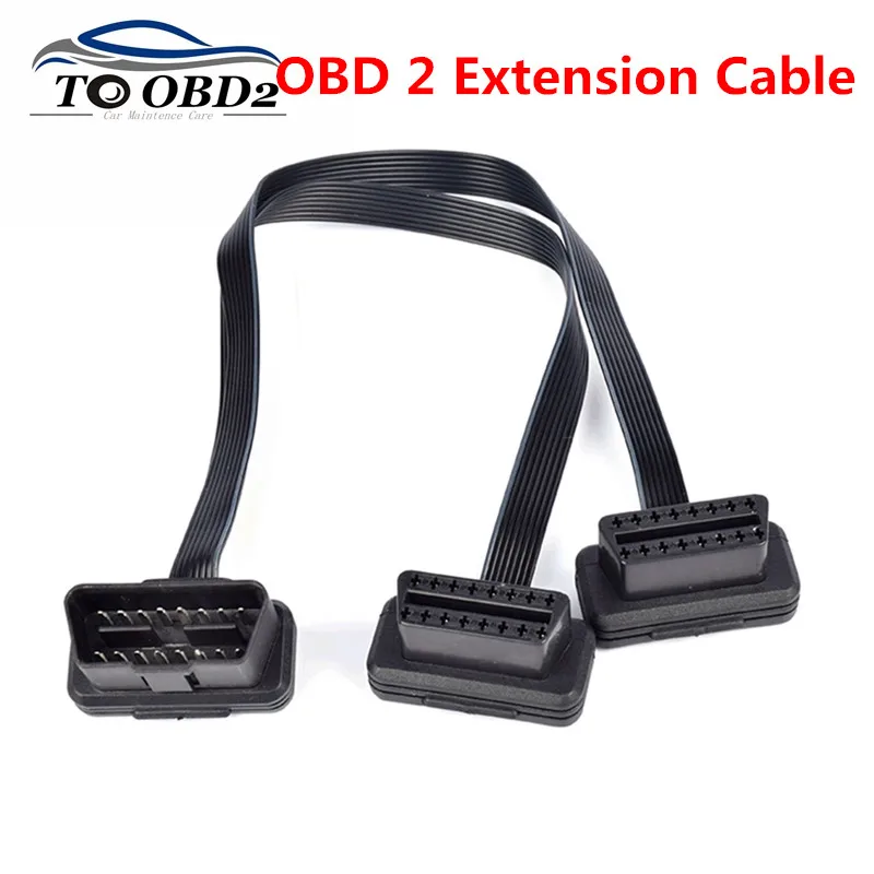 16 Pin ELM327 Мужской Двойной Женский Y 16Pin OBD 2 удлинитель для головок OBD2 OBDII контактный