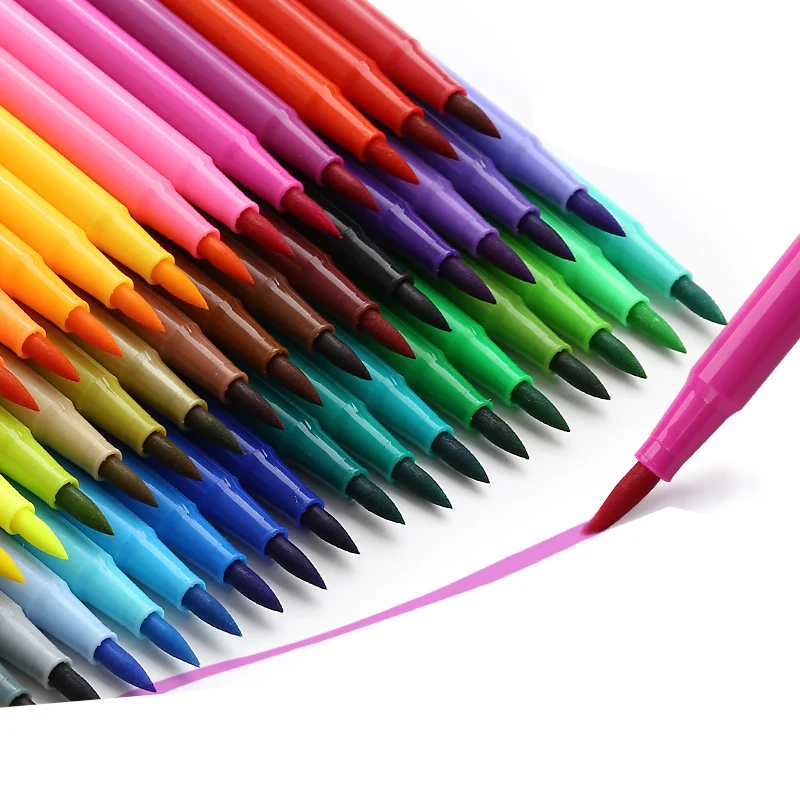 48 цветов ручки-щетки водного цвета набор нетоксичных художественных рисования маркер-хайлайтер воды для детей Подарки принадлежности для рисования