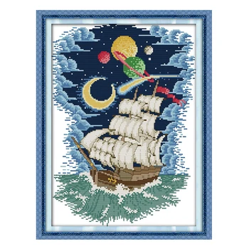 

Joy Sunday Chinese crossstitch kits Navigation DMC14CT11CTcottonfabric livingroom dininghall restaurant home hotel painting