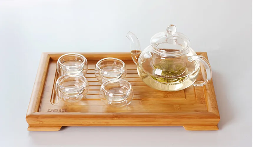 1SET Heat Resistant Bottle Cup Glass Teapot with Infuser Tea Leaf Herbal Home Office JO 1051