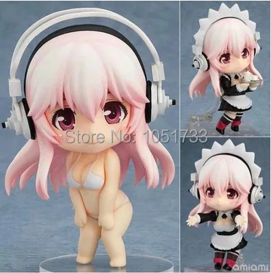 

Free Shipping Cute 4" Nendoroid Super Sonico Maid Ver. 10cm Boxed PVC Action Figure Model Collection Toy #436