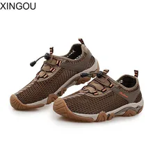 Г. Новые модные летние мужские сандалии воздухопроницаемой сеткой обуви Мужчины Открытый Восхождение для отдыха мужские сандалии ленивый сетки болотная сандалии для мужчин