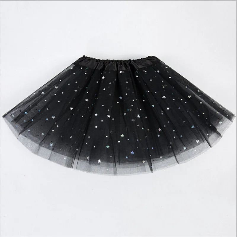 

Mother Daughter Matching Women Girl Ballet Tutu Mini Princess Skirt High Waist Star Printed Clothing Fashion Loose Chiffon Skirt