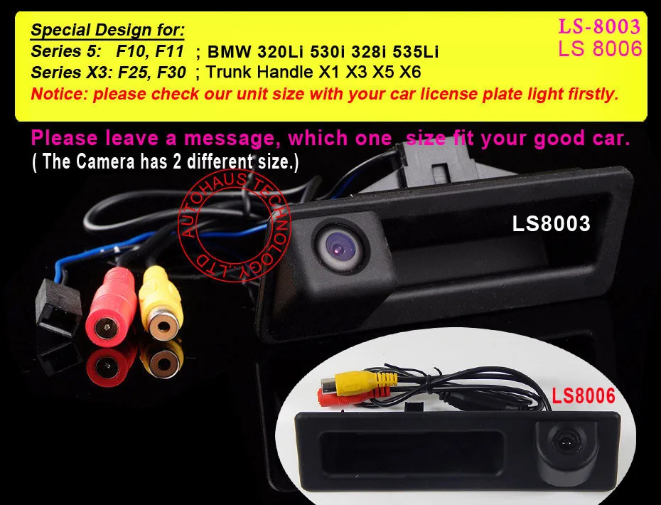 CCD автомобиля обратный обратно Парковка камера для BMW X3 X1 X5 X6 5 серии 320LI 530I 328i 535Li HD водонепроницаемый беспроводной экран