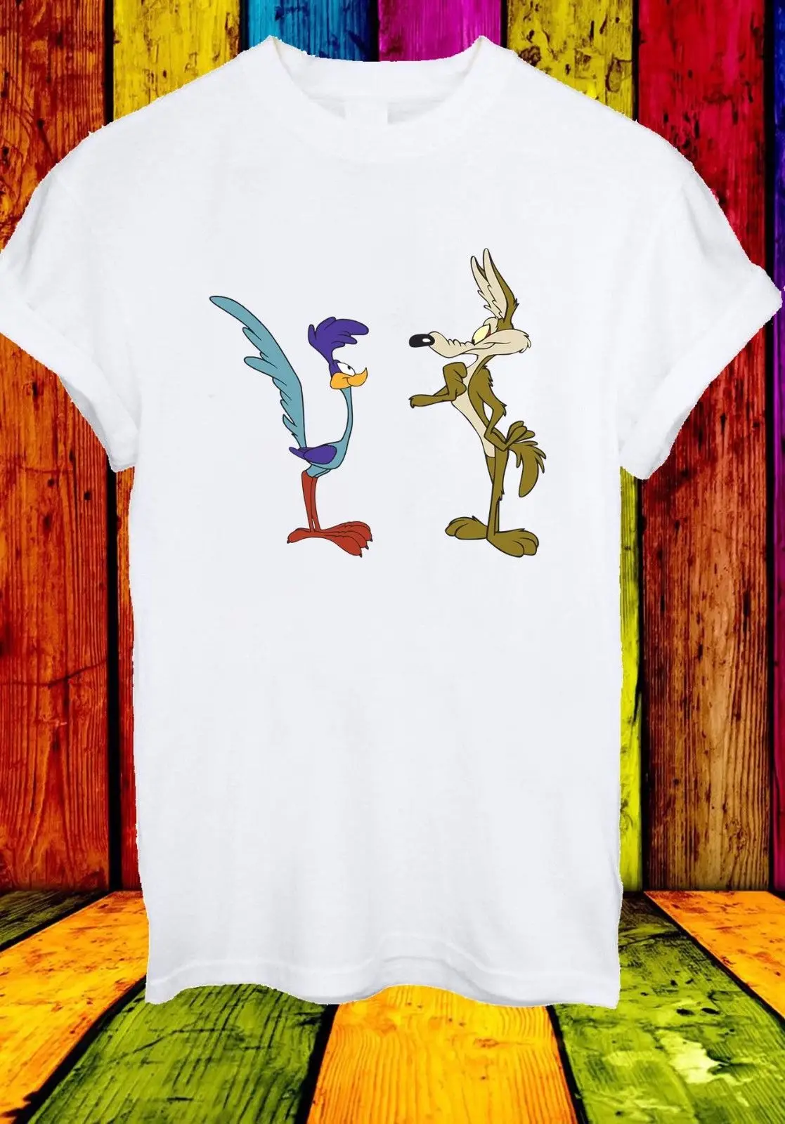 Wile E. Мужская и женская футболка унисекс Coyote And The Road Runner с рисунком из мультфильма