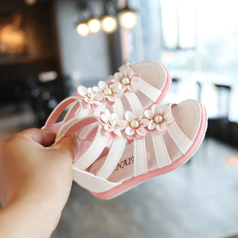 2019 New Summer Children's Shoes Girl Roman Beach Sandals Zipper Flat Fashion Flower Princess Shoes Big School Girls Shoe 2019 New Summer Children's Shoes Girl Roman Beach Sandals Zipper Flat Fashion Flower Princess Shoes Big School Girls Shoe