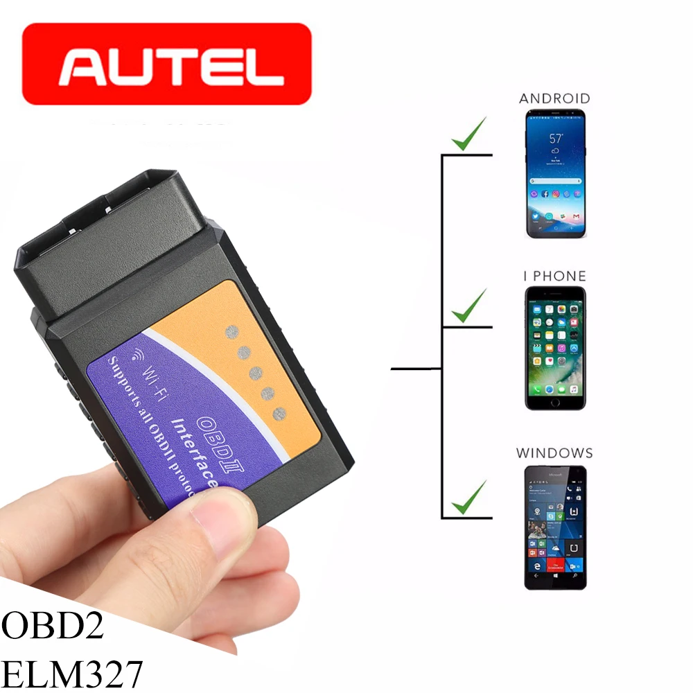 ELM327 OBD2 Bluetooth/WI FI V1.5 автомобильный диагностический инструмент ELM 327 сканер OBD II чип
