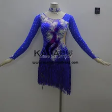 Горячие Продаж! KAKA-L140250, Женщины Танцуют Износ, Девушки Бахромой Латинской Dress, Dress Танго Сальса Самба Румба Чача Dress, Латинский Танец