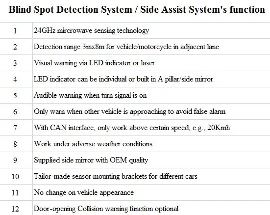 Blind Spot Detection System