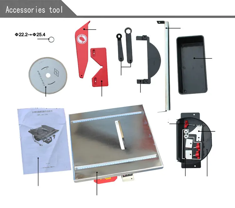 AC220V 600 Вт JWTS-180II Многофункциональный Настольный станок для резки плитки/камня/дерева бытовые настольные пилы