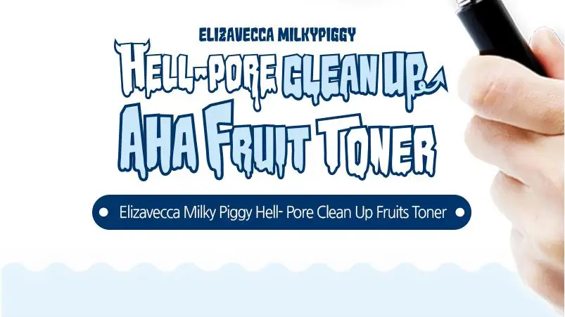 Elizavecca Hell-Pore Clean Up AHA фруктовый Тонер для ухода за лицом, средство для удаления черных точек, сыворотка для лица, сужающая поры, отшелушивающая эссенция