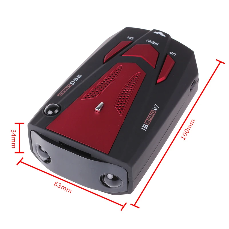 YASOKRO Car Radar Detector English Russian Auto 360 Degree Vehicle V7 Speed Voice Alert Alarm Warning 16 Band LED Display YASOKRO Car Radar Detector English Russian Auto 360 Degree Vehicle V7 Speed Voice Alert Alarm Warning 16 Band LED Display