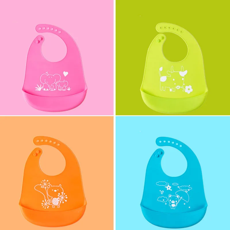 

2019 Baby Bib Cartoon Waterproof Aprons Infant Bibs Accessories Silicone Breastplate Feeding Baby care Saliva Towel Hot Selling