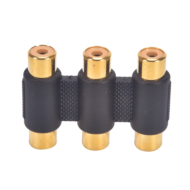 1pc 3 Rca Phono To Female Connector/coupler Socket Coupler Extension Adapter | Электроника