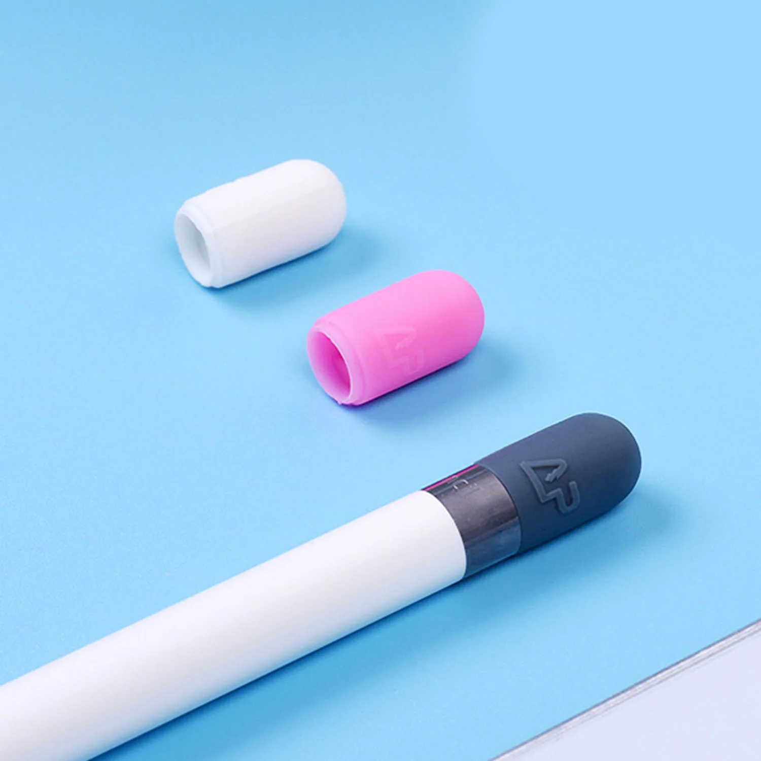 

3PCS Simple Silicone Replacement Cap Cover Case Skin Shell Stand for iPad Pro Apple Pencil Ipencil Stylus Tablet Pen