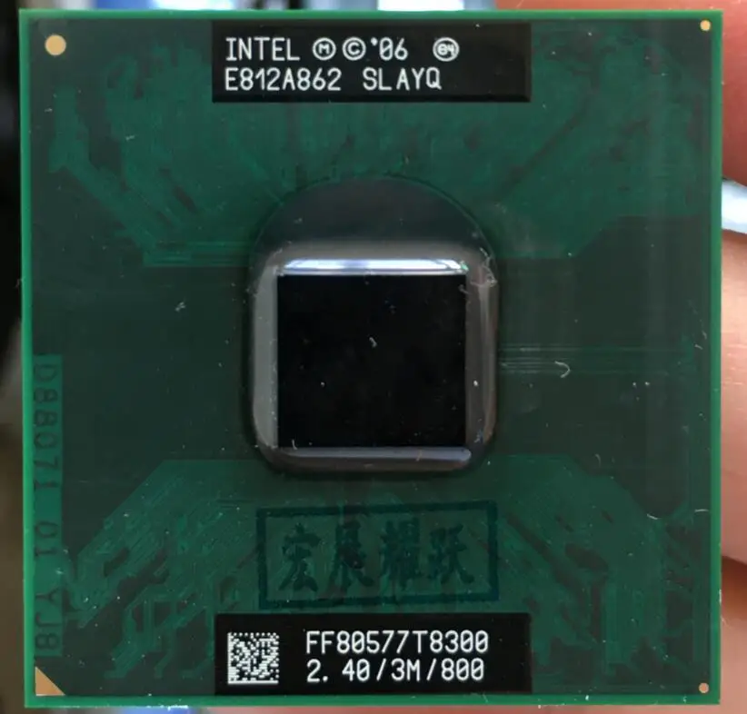 Процессор Intel Core 2 Duo T8300 cpu для ноутбука PGA 478 cpu исправно работает