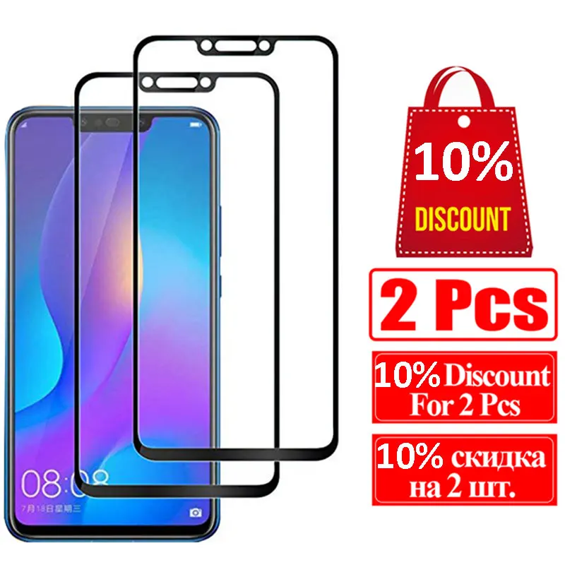 Защитное стекло для Huawei P smart plus 2019 защита экрана закаленное на psmart полное
