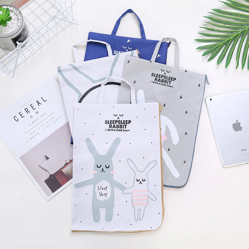 

New Arrival Korean Sleep Rabbit Oxford School Pencil Cases Stationery Pencilcase Kawaii Bag Girls Pencil Case For School