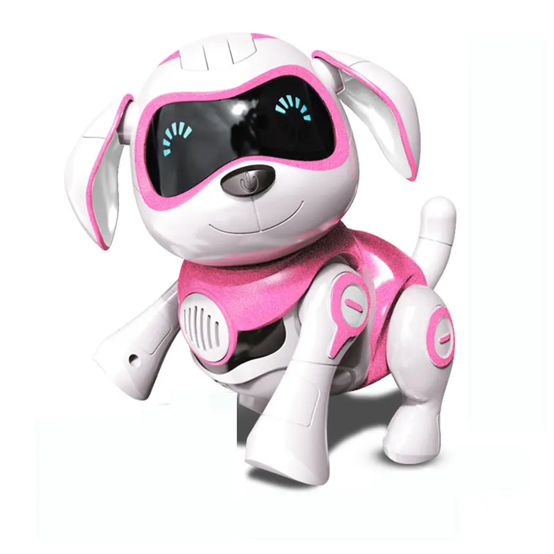 Электронный питомец, щенок, собака, пульт дистанционного управления, робот, собака, интеллектуальная Танцующая ходьба, умная собака, роботы для детей, год, рождественский подарок - Цвет: Розовый