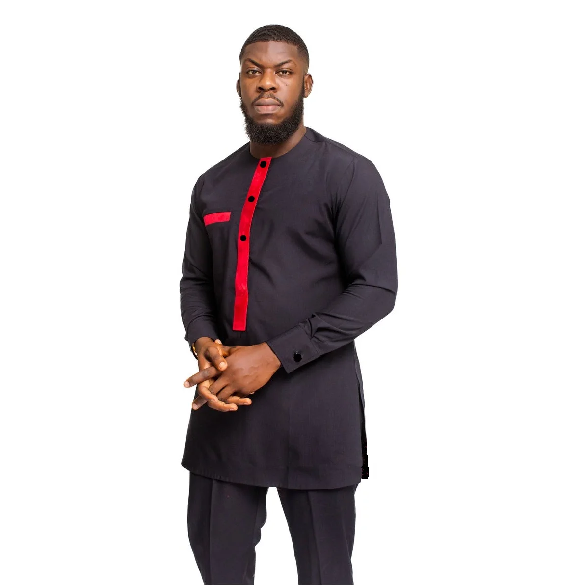 black pants wedding outfit