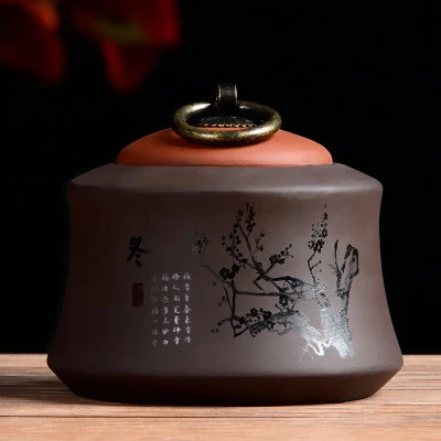 Jia-gui luo, китайская керамическая чайная коробка Zisha, влагостойкая, водонепроницаемая, хороший выбор для сбора сухофруктов, конфет - Цвет: 4