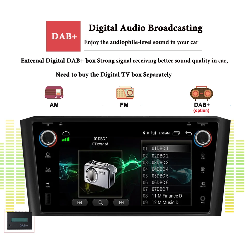 Discount Android 9.0 RAM 4G Stock DVD Stereo Multimedia For Toyota Avensis/T25 2003-2008 Radio GPS Navigation Video Head Unit Casstte 10 Discount Android 9.0 RAM 4G Stock DVD Stereo Multimedia For Toyota Avensis/T25 2003-2008 Radio GPS Navigation Video Head Unit Casstte 10