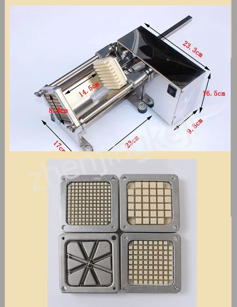 Электрическая фри машина из нержавеющей стали машинка для чистки картофеля Регулируемый разрез Размер режущий лук огурец редис 60 Вт низкая мощность