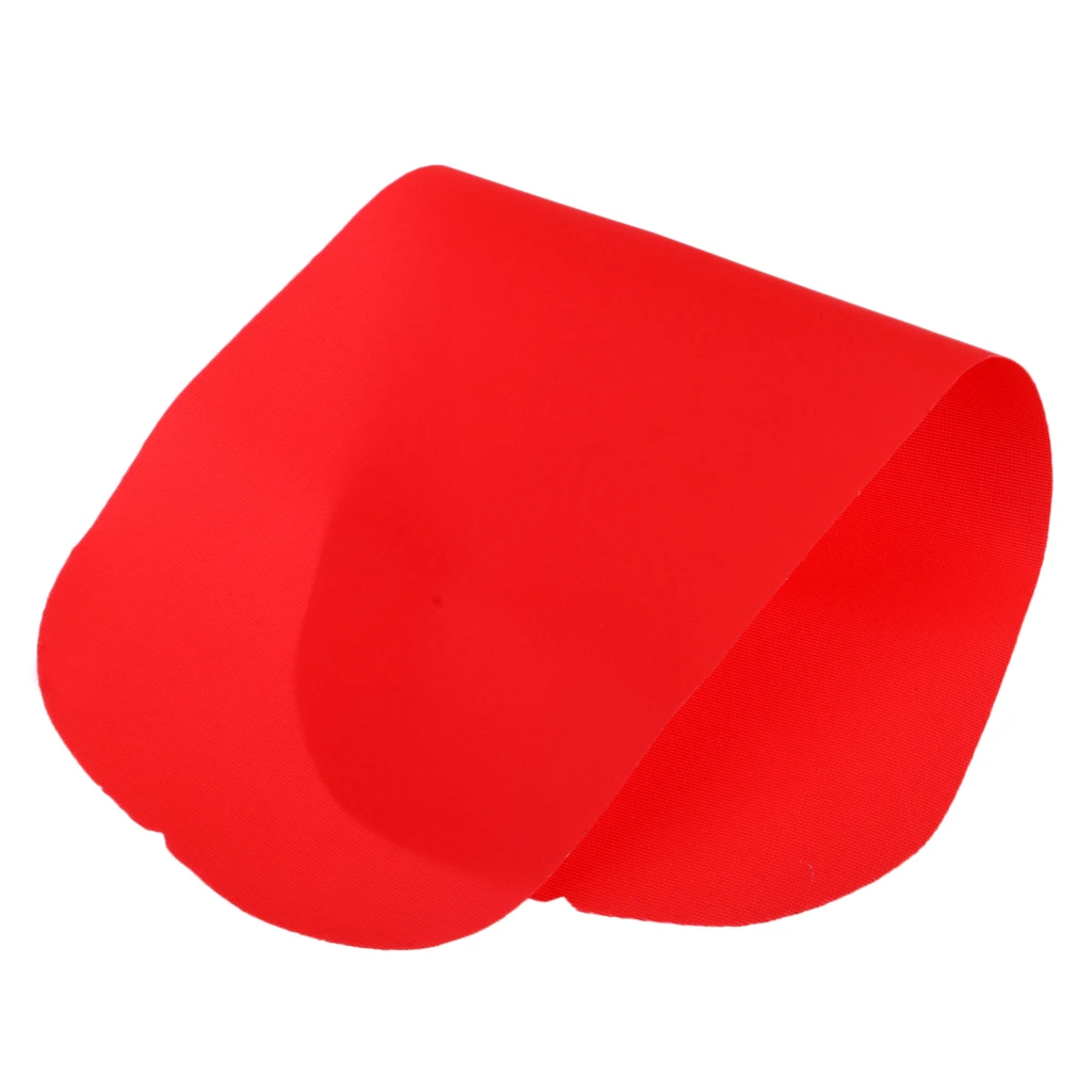 Perfeclan 2 Pieces / Set 210D Nylon Scuba Diving Surface Marker Buoy (SMB) Repair Patch Accessories - Red & Fluorescent Yellow 