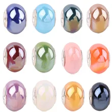 Couqcy Европейский Чарм-новые оригинальные 13-Цвет Стекло бусины подходят для плетения браслетов Пандора браслет ювелирные изделия