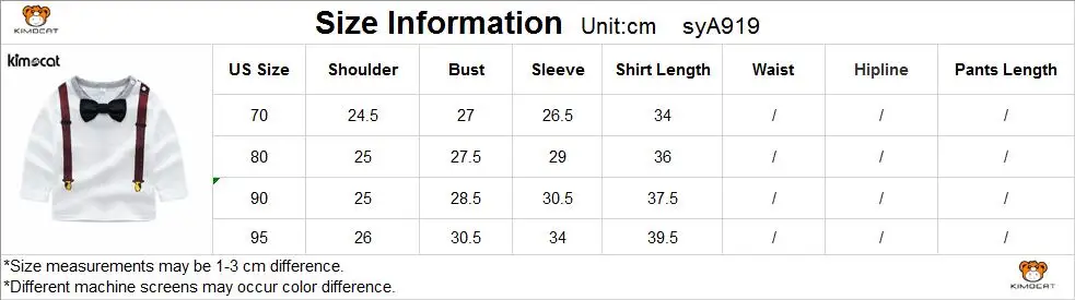 Kimocat Spring And Autumn Baby Boy Clothes Gentleman Tie Collar Handsome Cotton Baby Shirt Lucky Child Baby Boy T-Shirt