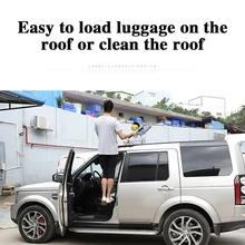 Designed for range rover Off road vehicle SUV Door Pedal Wash Tool Non-slip Climbing The Roof Ascending Auxiliary Ladder Folding