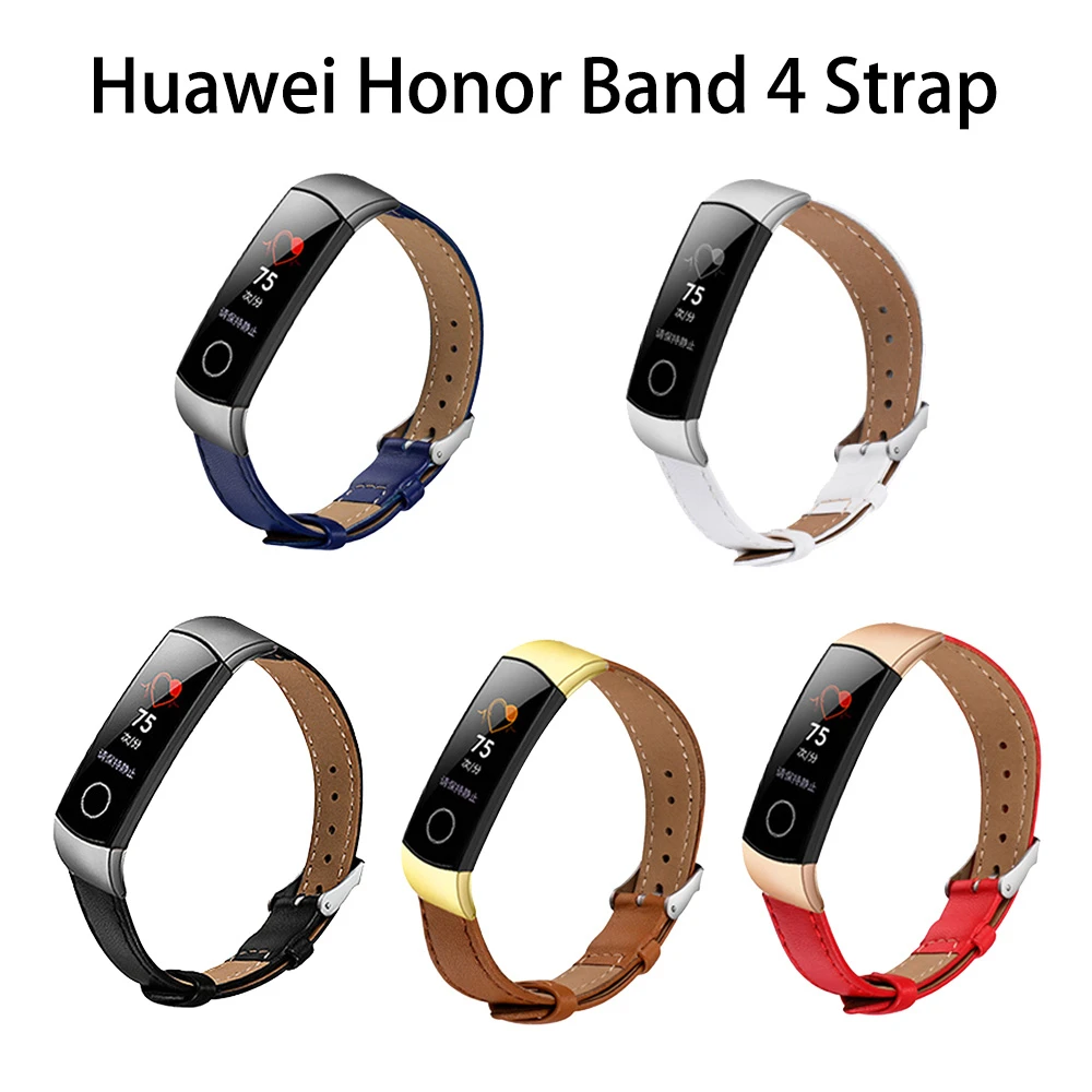 Кожаный ремешок для huawei Honor Band 5 4, сменный Браслет для huawei Honor Band 5 4, браслет